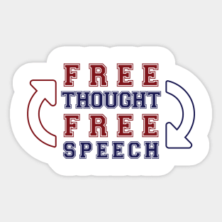 Free Thought Is Free Speech Sticker